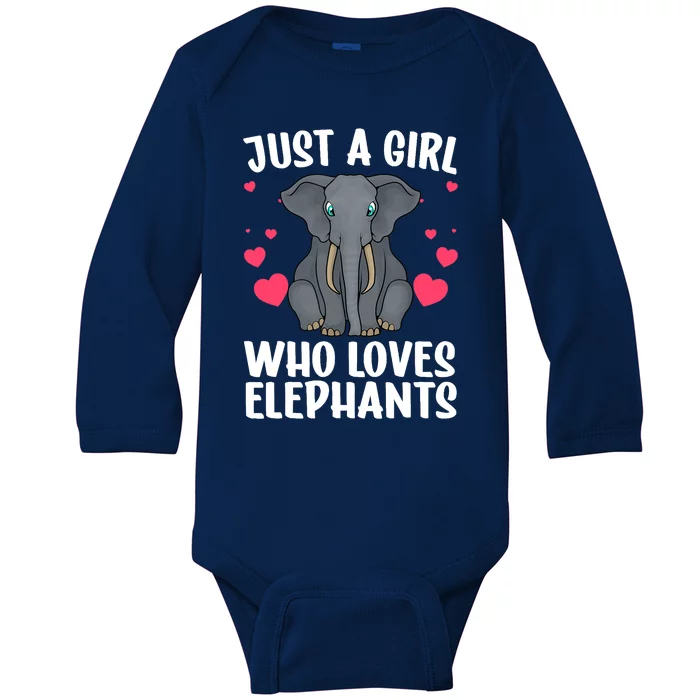 Cool Elephant For Wo Girl African Elephant Lover Zoology Baby Long Sleeve Bodysuit