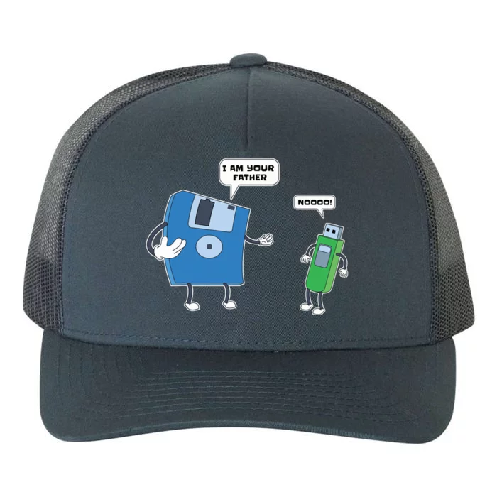 Computer Engineering Father Son Floppy Disk Engineer Yupoong Adult 5-Panel Trucker Hat