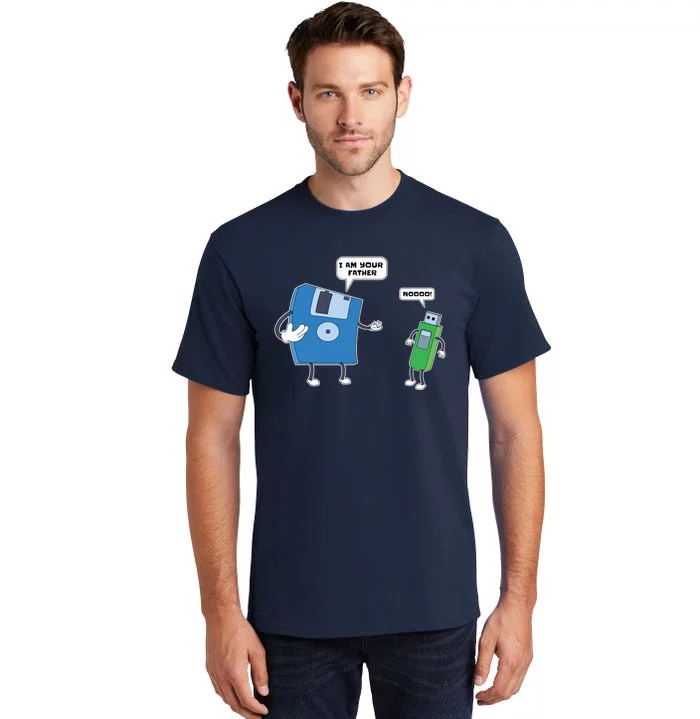 Computer Engineering Father Son Floppy Disk Engineer Tall T-Shirt