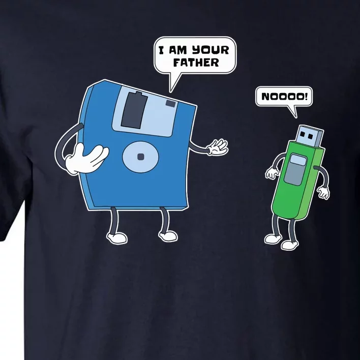 Computer Engineering Father Son Floppy Disk Engineer Tall T-Shirt