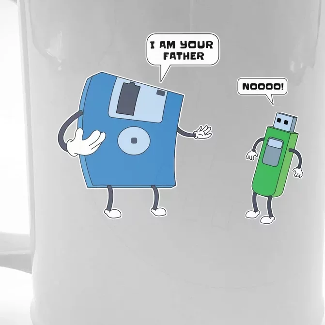 Computer Engineering Father Son Floppy Disk Engineer Front & Back Beer Stein