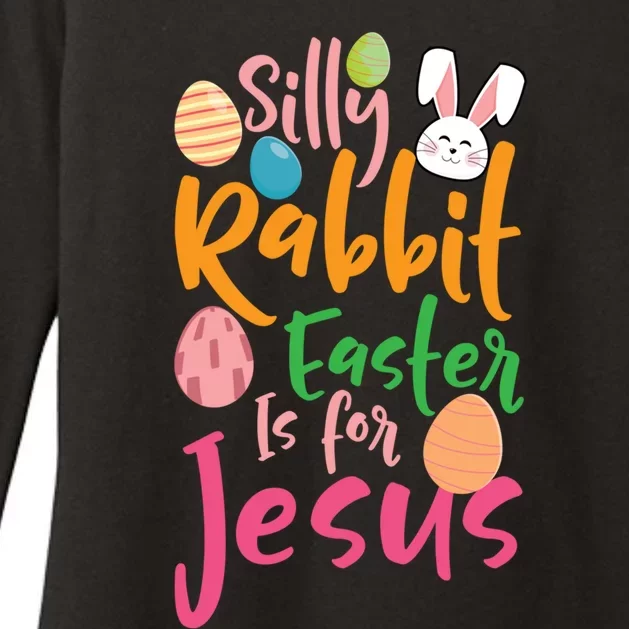 Christian Easter Funny Gift Silly Rabbit Easter Is For Jesus Gift Womens CVC Long Sleeve Shirt