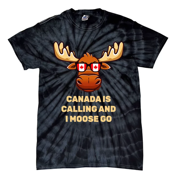 Canadian Elk Flag Tie-Dye T-Shirt