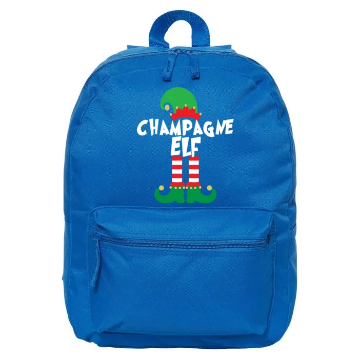 Champagne Elf Funny Christmas Squad Matching Xmas Gift 16 in Basic Backpack