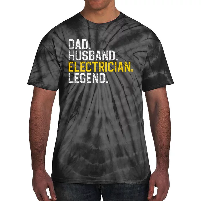 Cool Electrician For Dad Husband Professional Electrician Tie-Dye T-Shirt