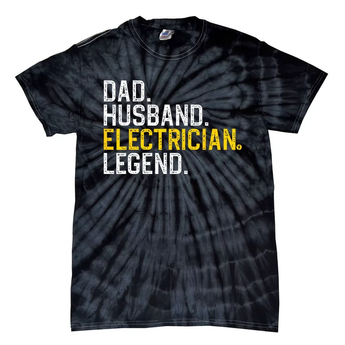 Cool Electrician For Dad Husband Professional Electrician Tie-Dye T-Shirt