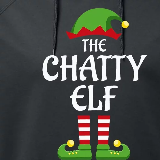 Chatty Elf Family Matching Group Christmas Performance Fleece Hoodie