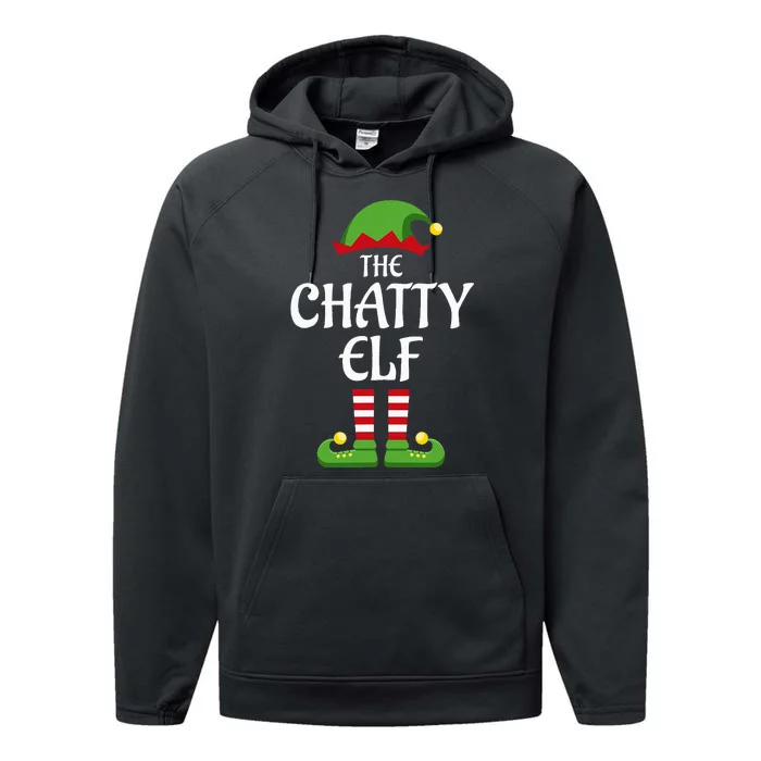 Chatty Elf Family Matching Group Christmas Performance Fleece Hoodie