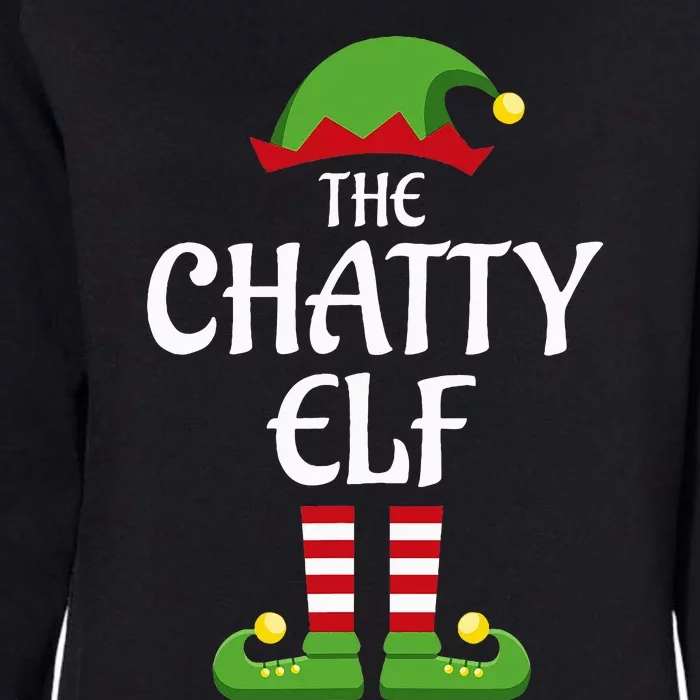 Chatty Elf Family Matching Group Christmas Womens California Wash Sweatshirt