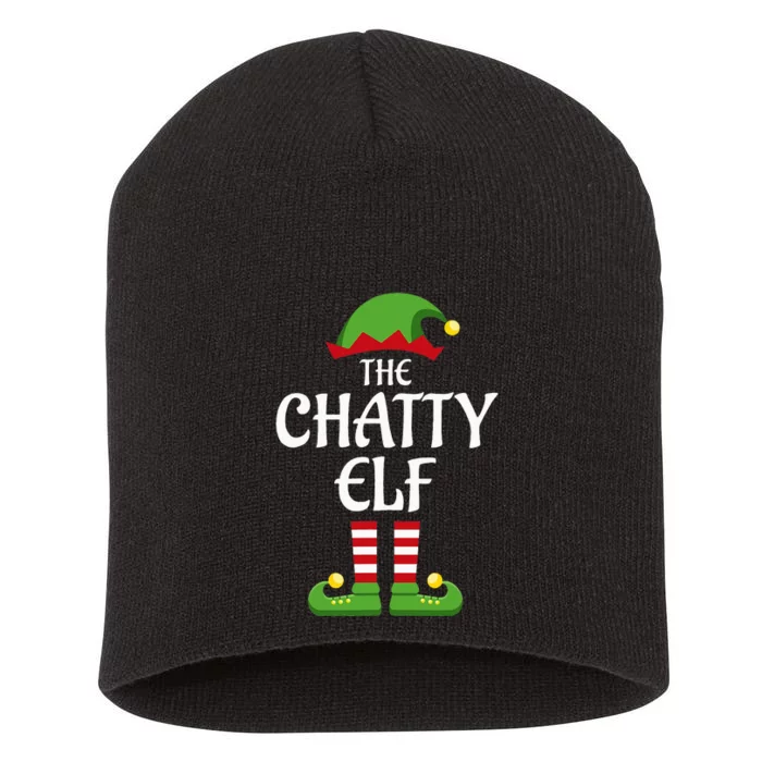 Chatty Elf Family Matching Group Christmas Short Acrylic Beanie