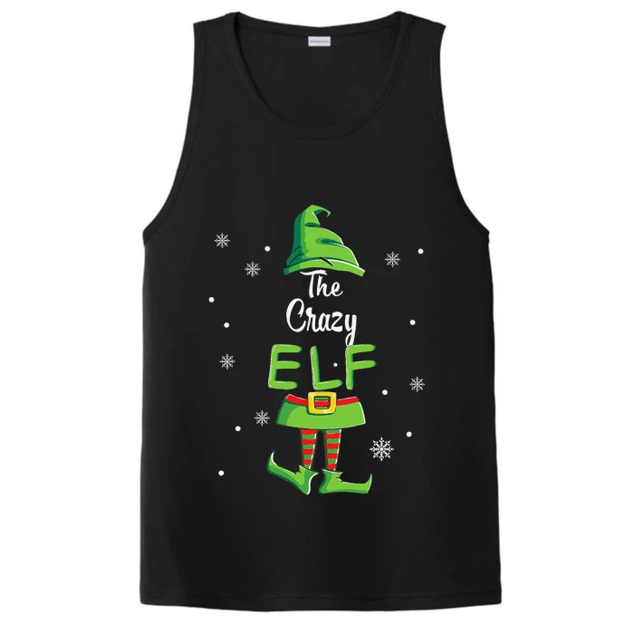 Crazy Elf Family Matching Christmas Pajamas Pjs Xmas Funny Performance Tank