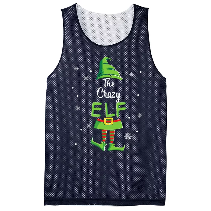 Crazy Elf Family Matching Christmas Pajamas Pjs Xmas Funny Mesh Reversible Basketball Jersey Tank