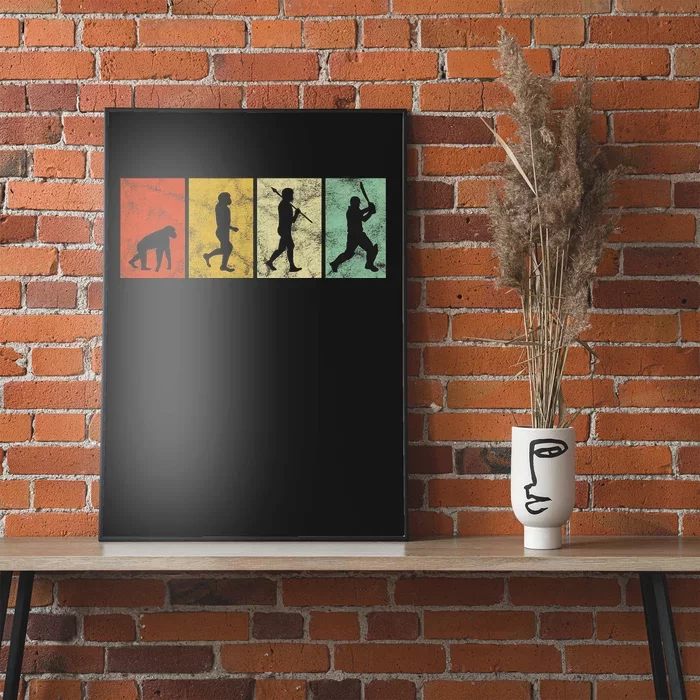 Cricket Evolution for Cricket Sports Player Funny Cricket Poster