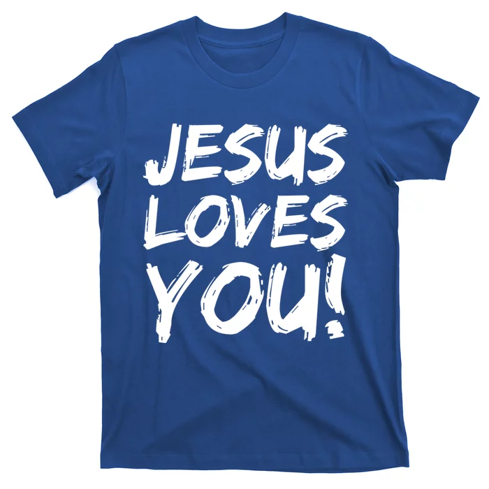 Christian Evangelism Gift Jesus Loves You! Great Gift T-Shirt