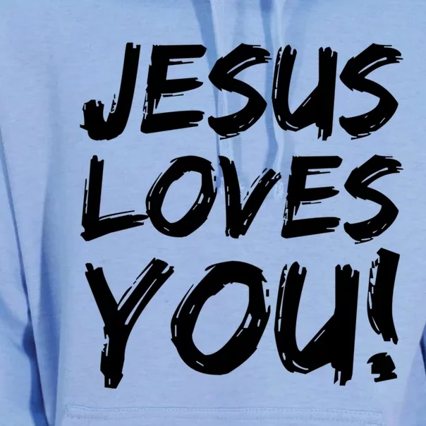 Christian Evangelism Gift Jesus Loves You! Great Gift Unisex Surf Hoodie