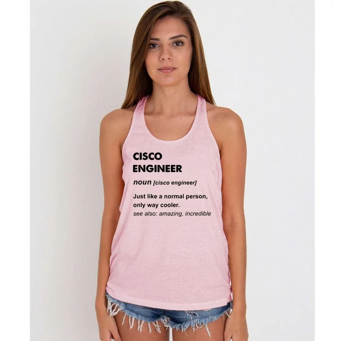 Cisco Engineer Gift Women's Knotted Racerback Tank