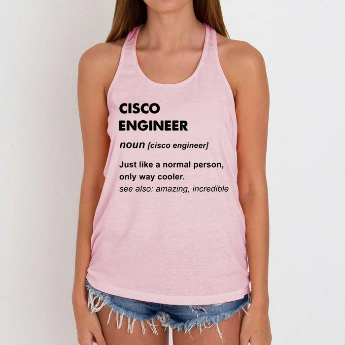 Cisco Engineer Gift Women's Knotted Racerback Tank