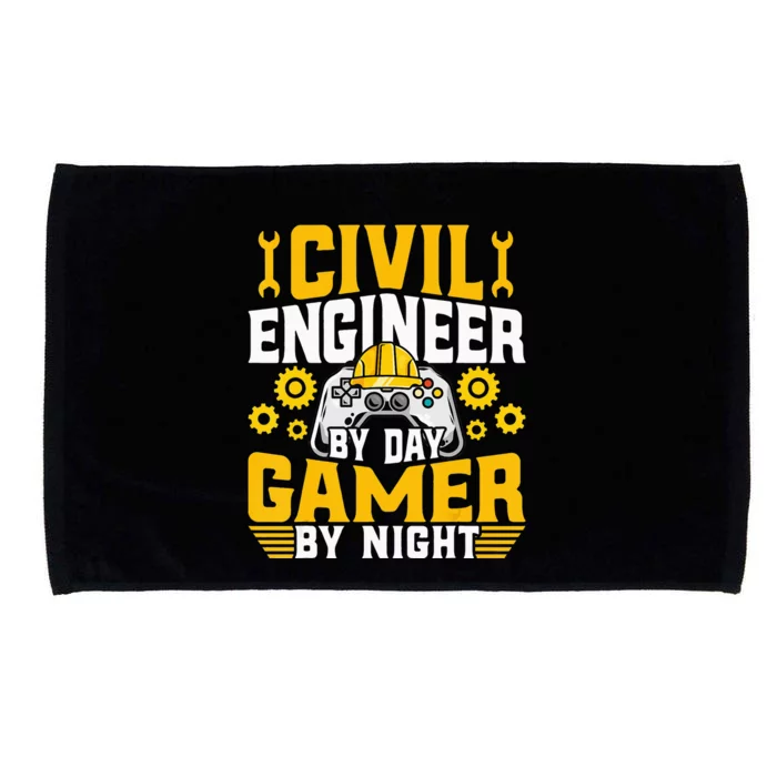 Civil Engineer Gamer Video Game Lover Civil Engineer Microfiber Hand Towel