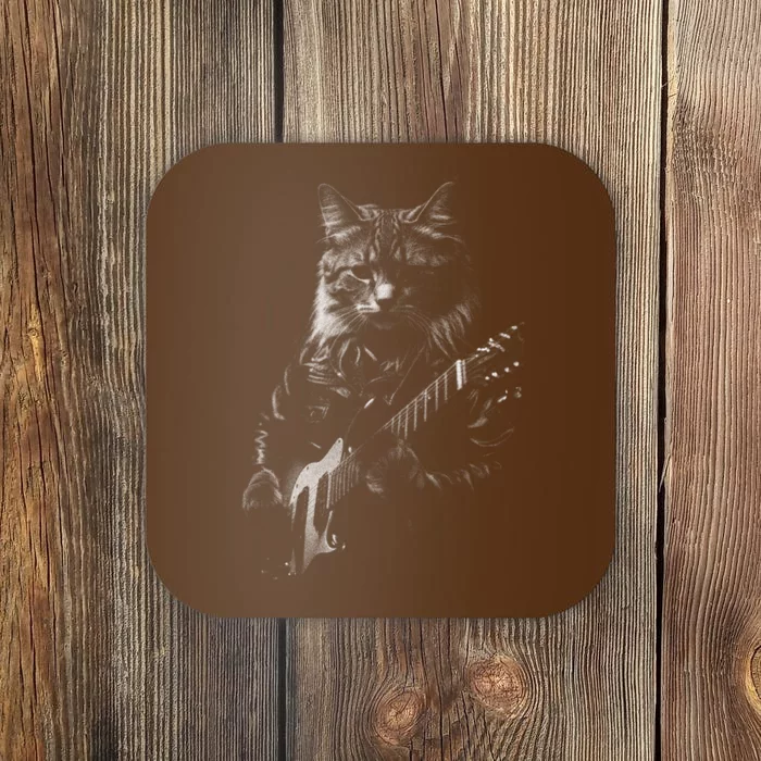 Cat Electric Guitar Coaster