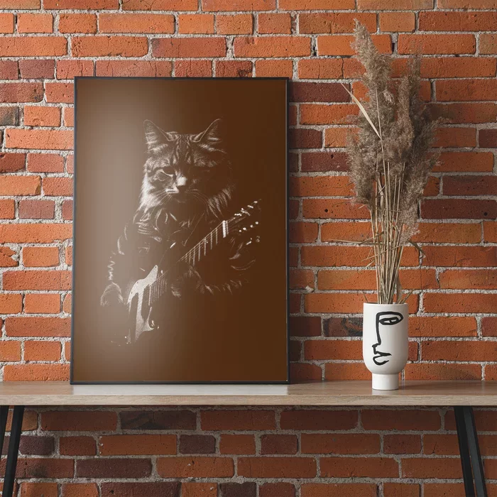 Cat Electric Guitar Poster