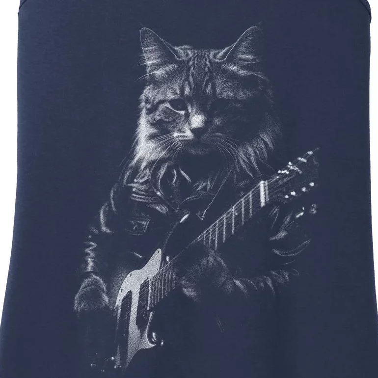 Cat Electric Guitar Ladies Essential Tank