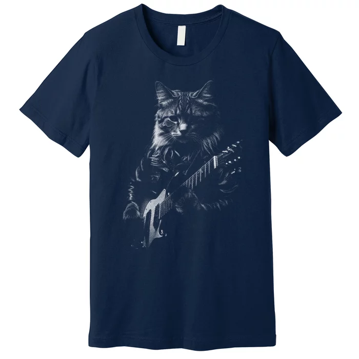 Cat Electric Guitar Premium T-Shirt