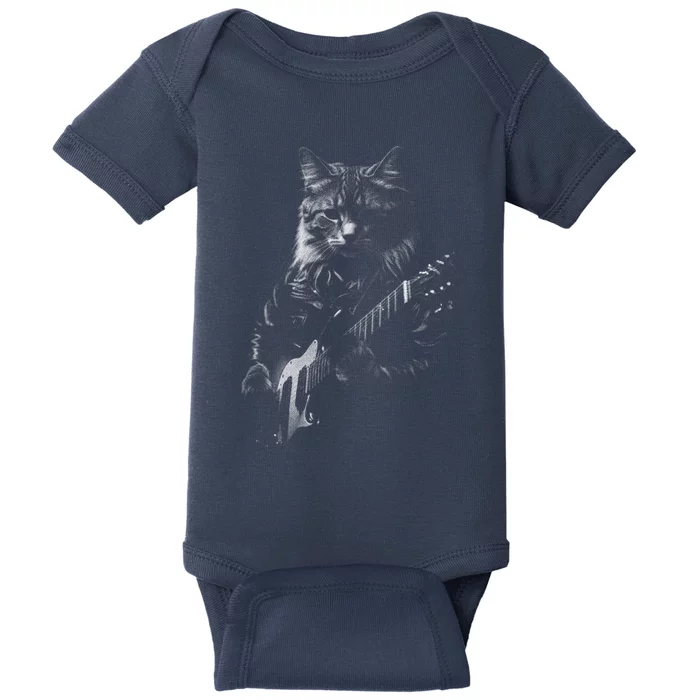 Cat Electric Guitar Baby Bodysuit