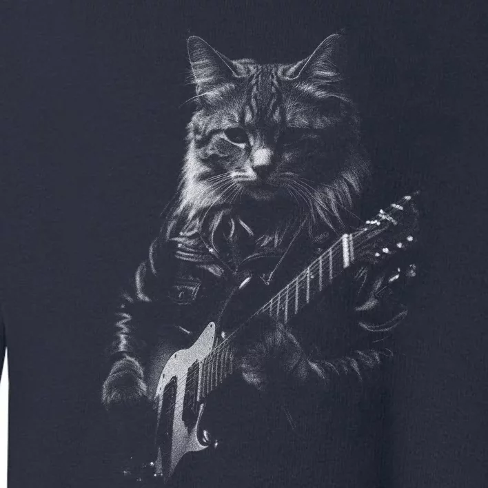 Cat Electric Guitar Toddler Sweatshirt