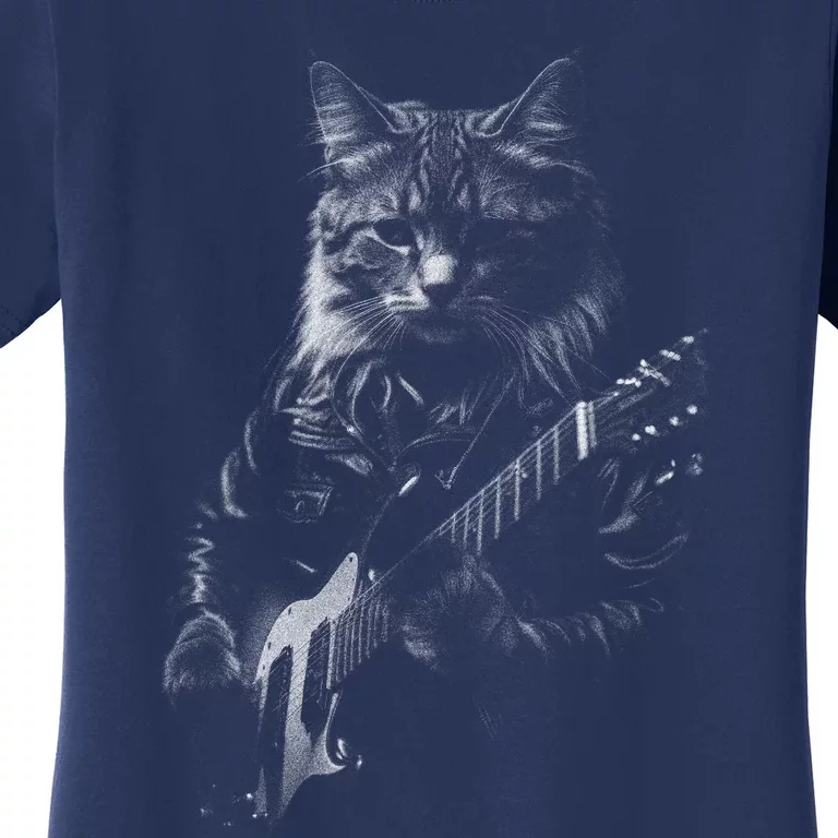 Cat Electric Guitar Women's T-Shirt