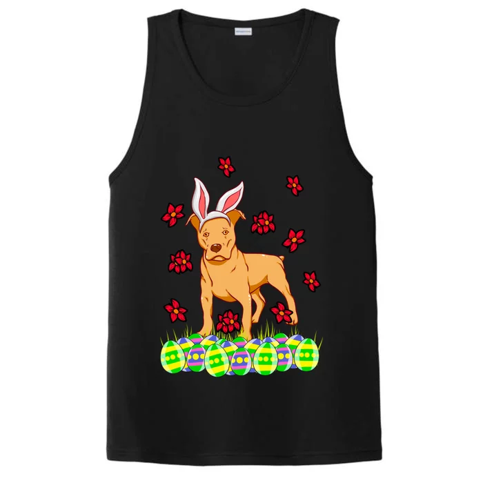 Cute Easter Gift Idea For Pit Bull Pittie Terrier Lovers Gift Performance Tank