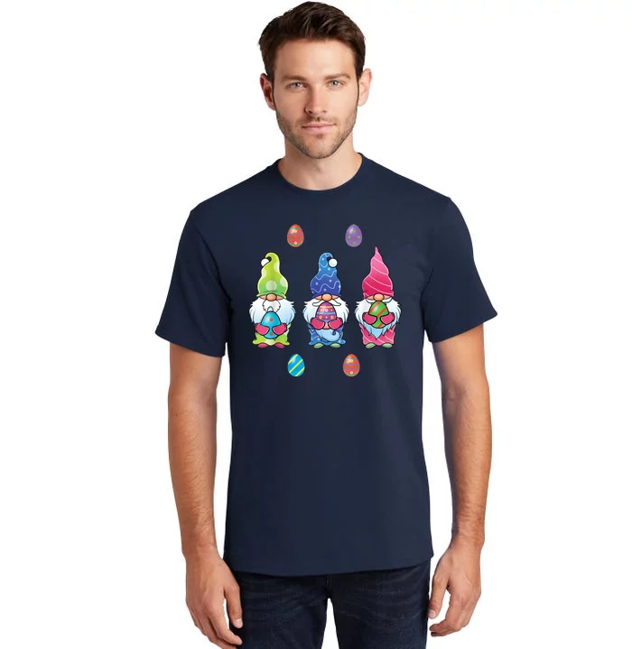 Cute Easter Gnomes Funny Colorful Easter Egg Hunting Gnome Tall T-Shirt