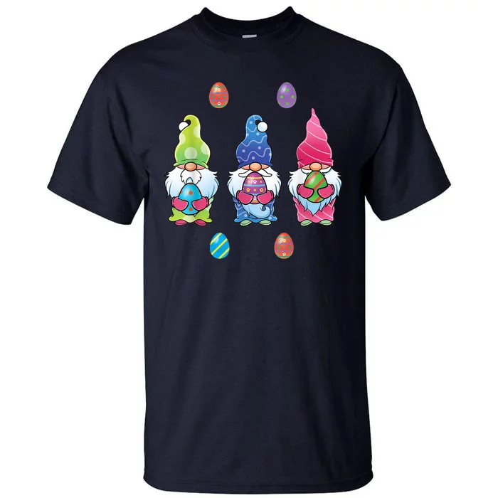 Cute Easter Gnomes Funny Colorful Easter Egg Hunting Gnome Tall T-Shirt