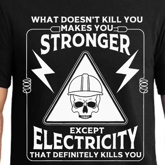 Cool Electrician Gift Funny Electricity Kill You Lineman Pajama Set