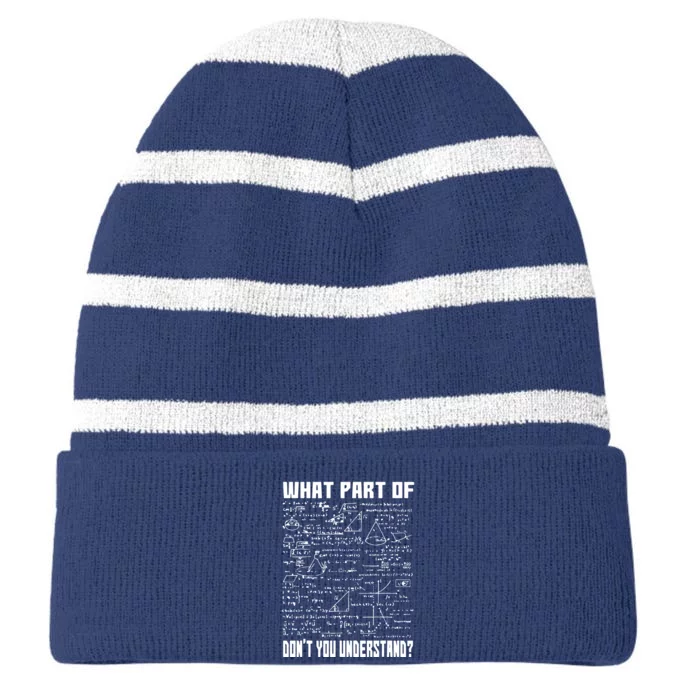 Civil Engineer Gift With An Engineering Funny Motive Striped Beanie with Solid Band