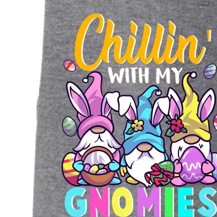 Cute Easter Gnomes Easter Bunnies Chillin With My Gnomies Gift Doggie 3-End Fleece Hoodie