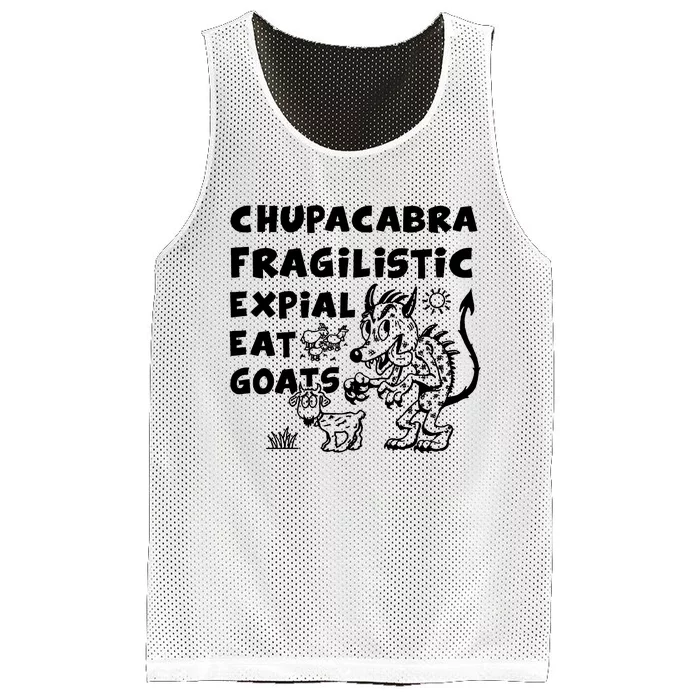 Chupacabra Eat Goats Mesh Reversible Basketball Jersey Tank