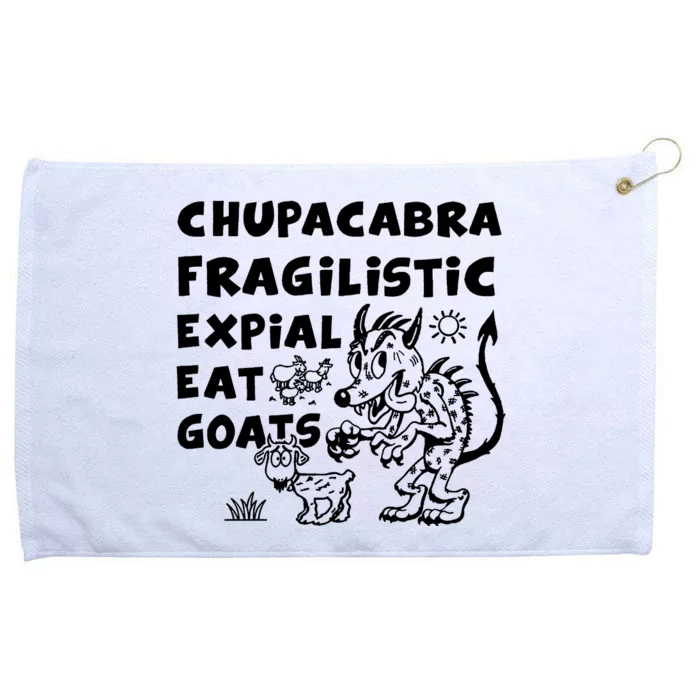 Chupacabra Eat Goats Grommeted Golf Towel