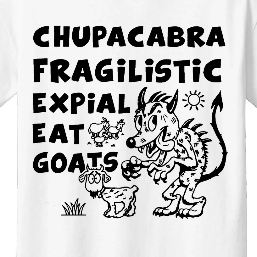 Chupacabra Eat Goats Kids T-Shirt