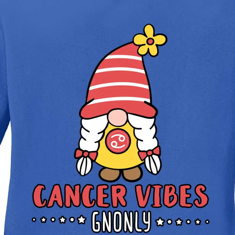 Cancer Energy Gnonly Astrology Gnome Zodiac Birth Sign Quote Gift Ladies Long Sleeve Shirt