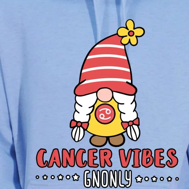 Cancer Energy Gnonly Astrology Gnome Zodiac Birth Sign Quote Gift Unisex Surf Hoodie