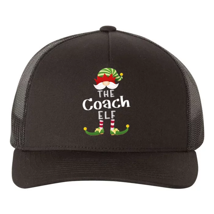 Coach Elf Group Christmas Funny Pajama Party Yupoong Adult 5-Panel Trucker Hat