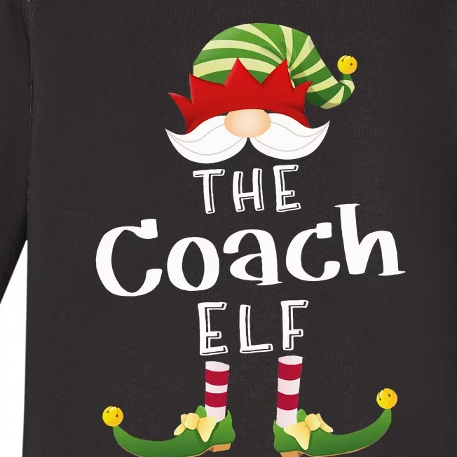 Coach Elf Group Christmas Funny Pajama Party Baby Long Sleeve Bodysuit