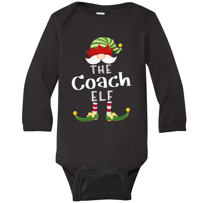 Coach Elf Group Christmas Funny Pajama Party Baby Long Sleeve Bodysuit