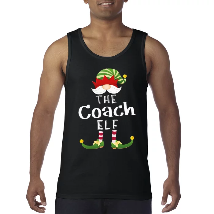 Coach Elf Group Christmas Funny Pajama Party Tank Top