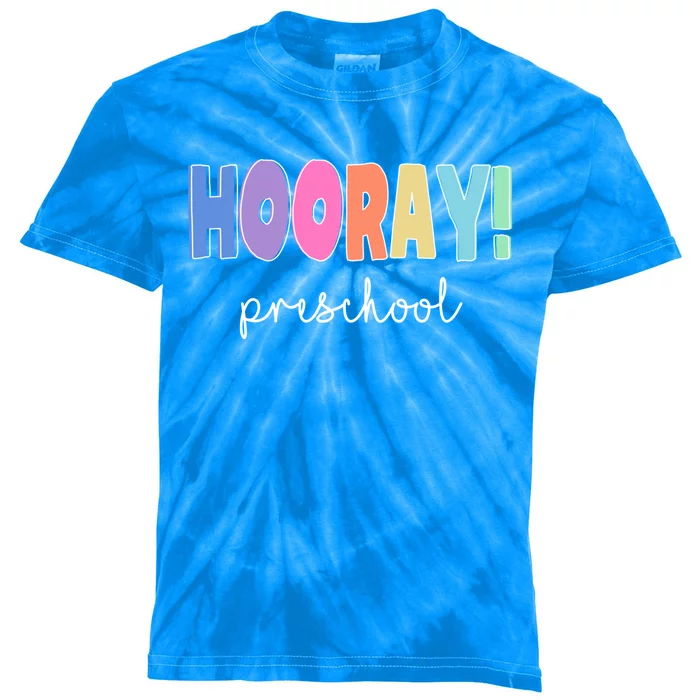 Cute Early Hood Educator Hooray Preschool Teacher Gift Kids Tie-Dye T-Shirt