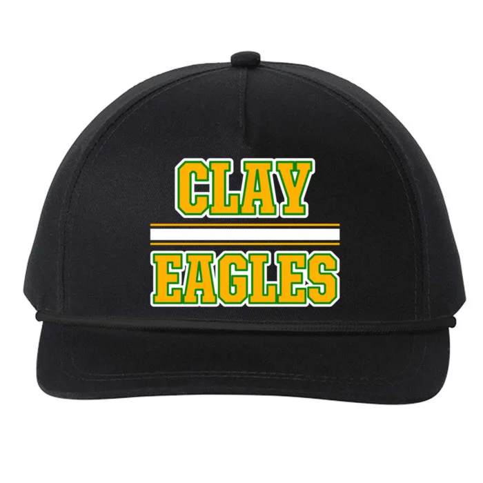 Clay Eagles Horizontal Stripes Snapback Five-Panel Rope Hat