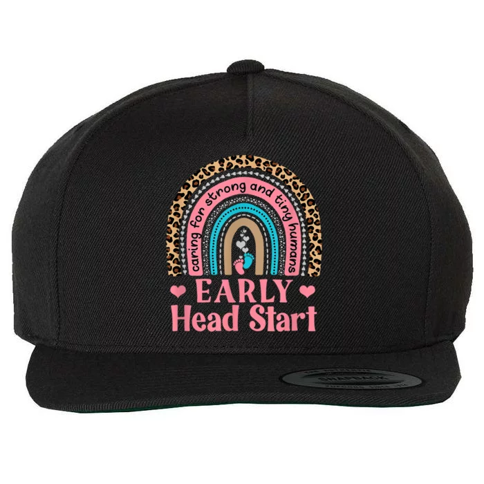 Cute Early Head Start Rainbow Pre K Teacher School Team Wool Snapback Cap