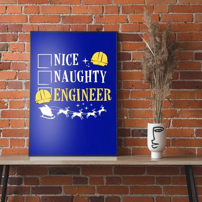 Christmas Engineer Happy Holidays Santa Claus Engineering Great Gift Poster