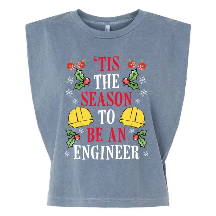 Christmas Engineer Happy Holidays Santa Claus Engineering Funny Gift Garment-Dyed Women's Muscle Tee