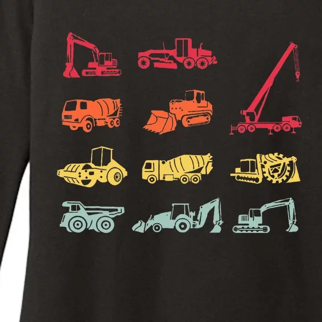 Construction Equipment Heavy Equipment Operator Womens CVC Long Sleeve Shirt